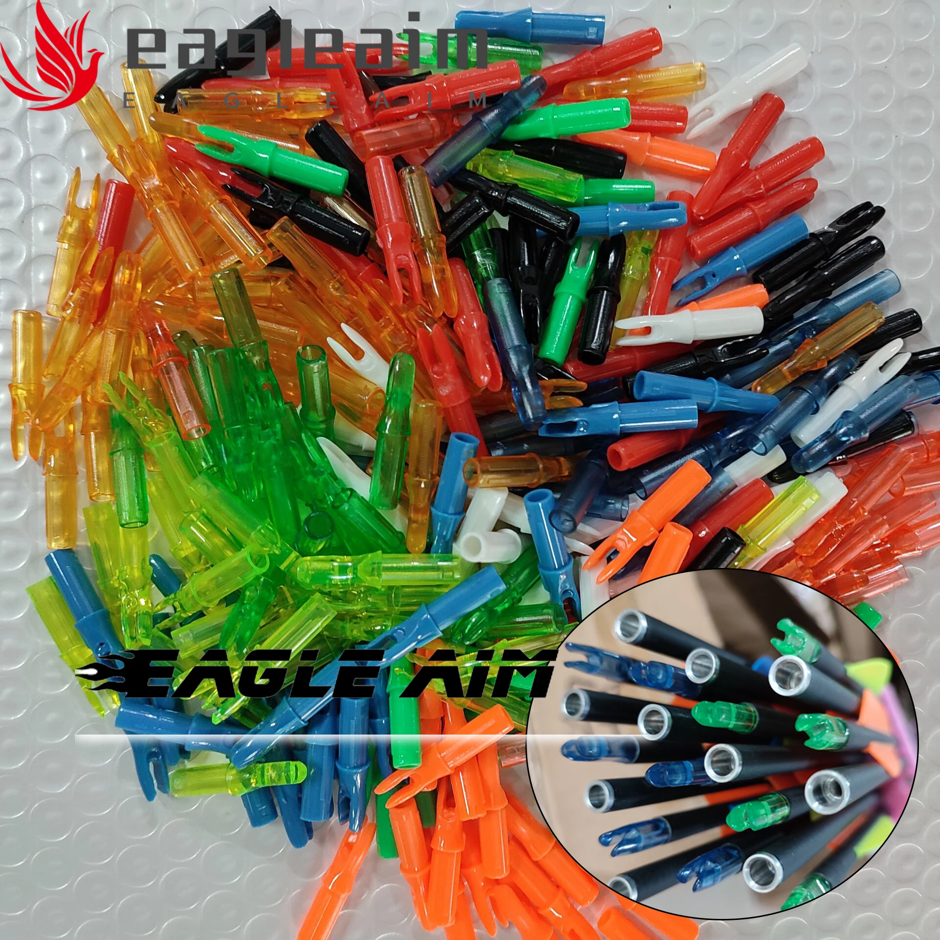 В наличии 50 шт стрел для стрельбы из лука № 6,20 мм/.244 дюйма 28 г Внутренний диаметр пластиковая вставка хвост для фотоохоты