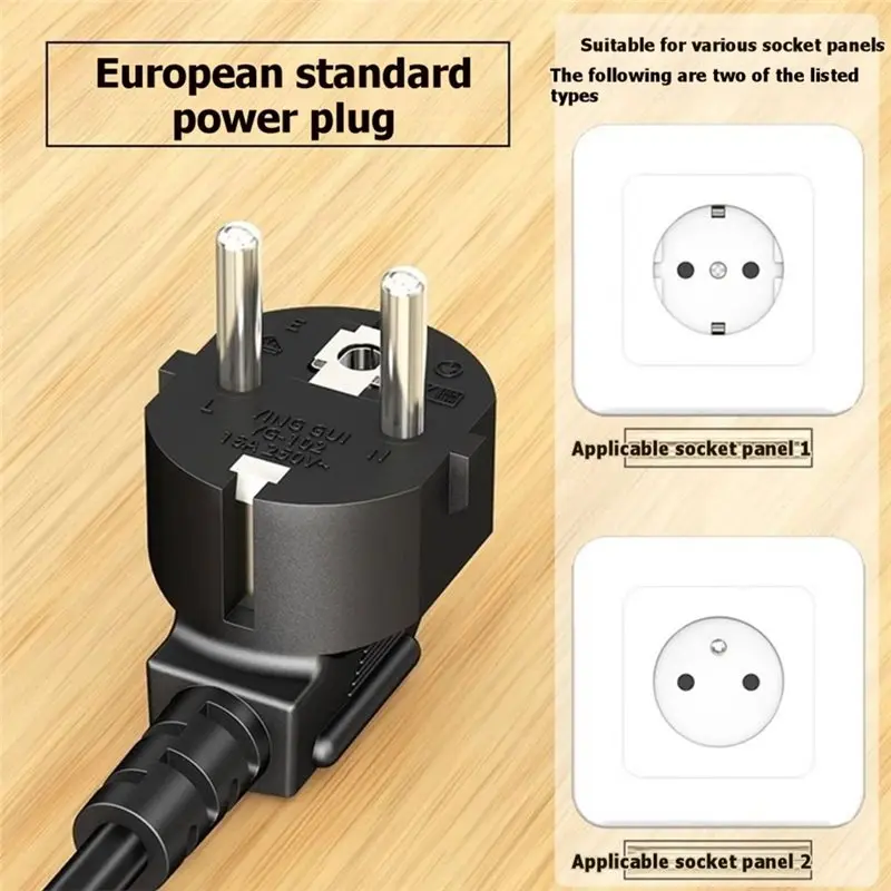 Фото Кабель питания EU Plug C13, 1,5 м, удлинитель для ПК, монитора, принтера, Sony PS4, проектора, кабель питания для блока питания №5