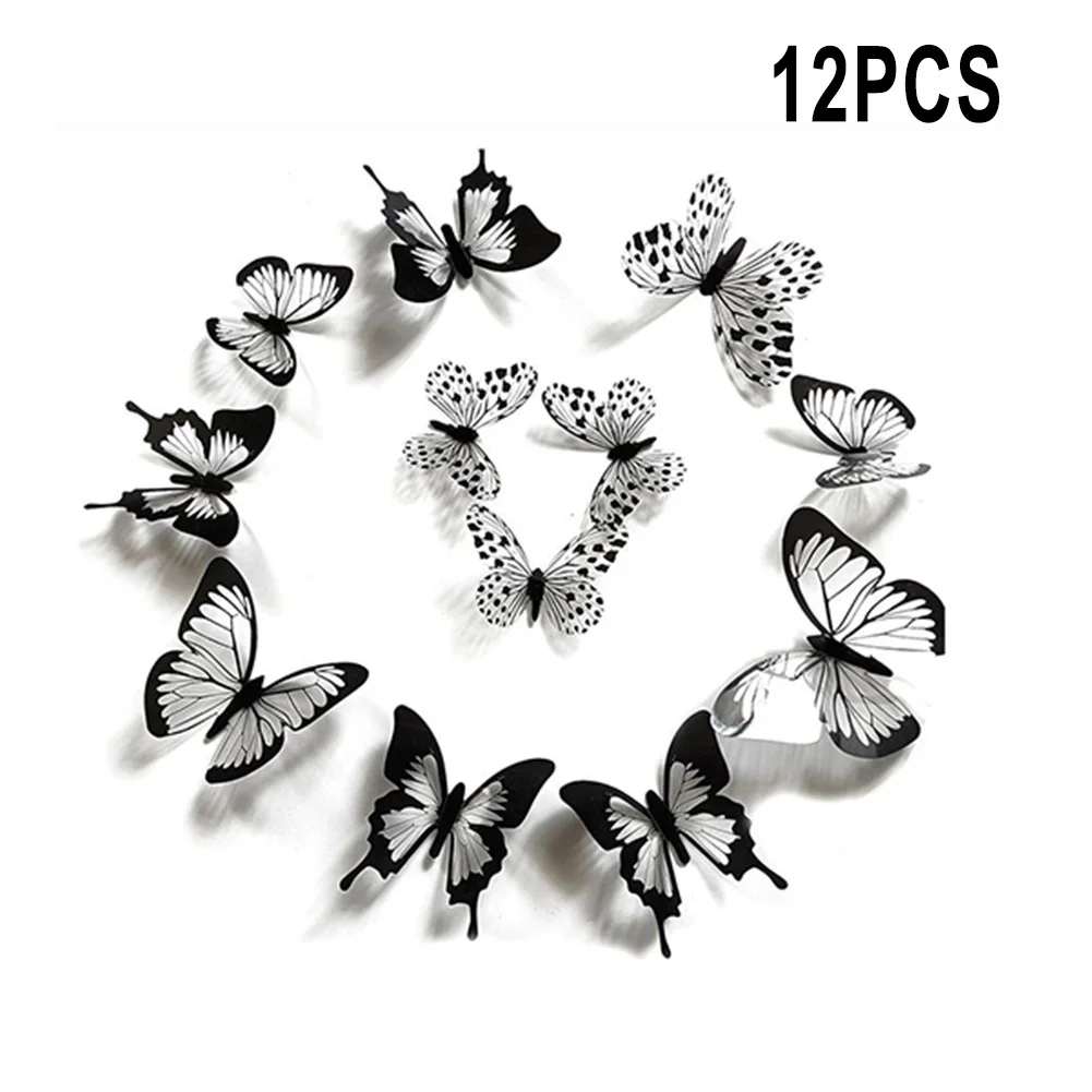

12/24PCS Butterflies Decal Stickers Wall Stickers Bedroom 3D Butterfly Accessories Wedding Decoration Living Room Home Decor