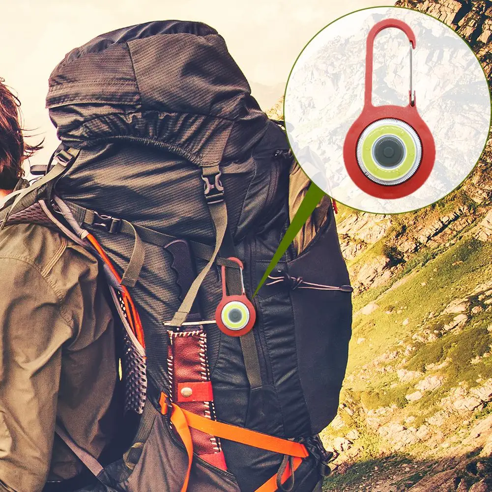 

Good Transmittance Schoolbags Safe Warning Lights Outdoor Carabiner Lights Hiking Backpacks Luminous Hanging Night Walk Lamp