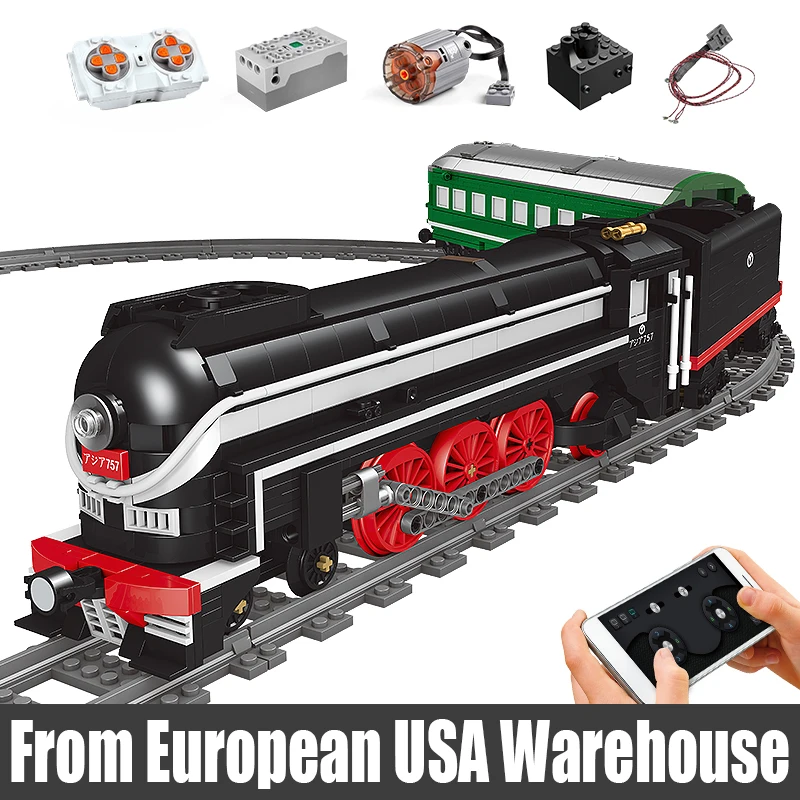 

Набор железнодорожных дорог MOULD KING 12005 SL7 Asia Express, строительные блоки, имитация модели железная дорога, подарок