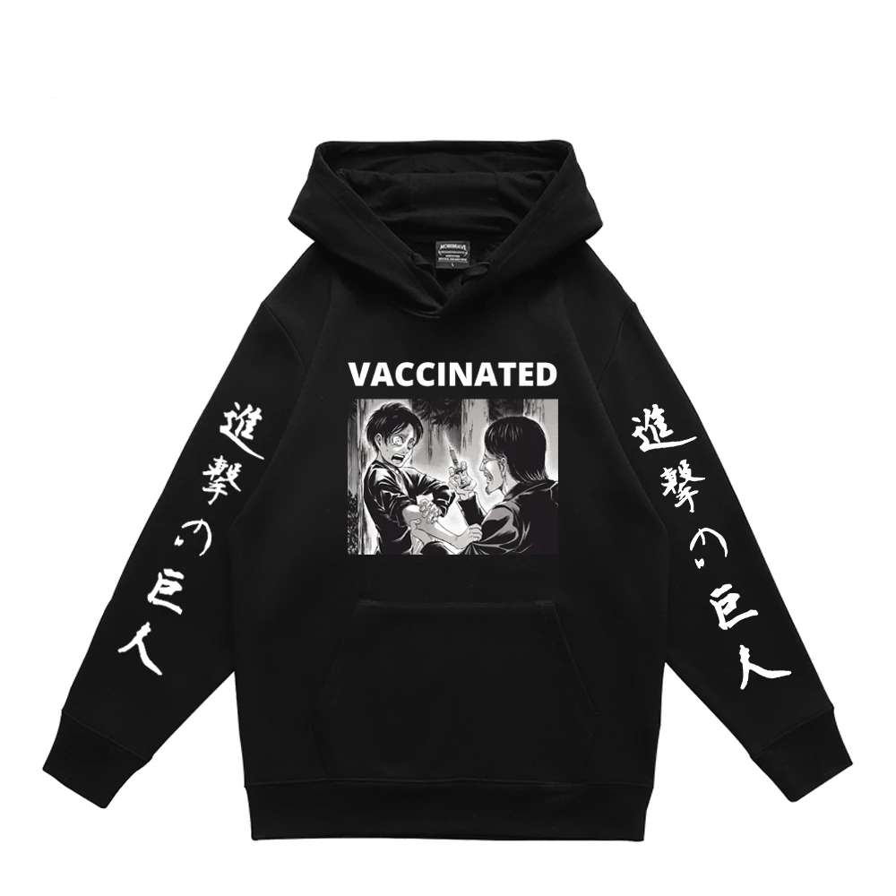 

Anime Attack on Titan Hoodie Men's Women's Clothing Spring Autumn Long Sleeve Fleece Hooded Sweatshirts Loose Casual Pullover