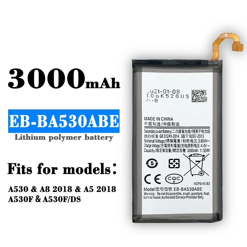 Оригинальная емкость 3000 мАч аккумулятор для Samsung Galaxy A8 2018 A530 EB-BA530ABE A530F A530K/L/S/W A530N/DS батареи аккумулятор + Инструменты