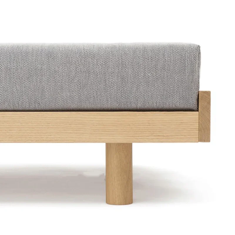 Индивидуальная кровать из цельного дерева в скандинавском японском стиле татами