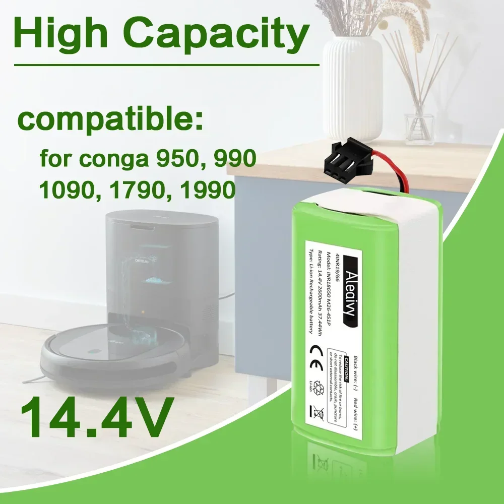 Литий-ионный аккумулятор высокой емкости 14 4 В для Conga Exzellenz 990 1090 Ecovacs Deebot N79S N79 DN622