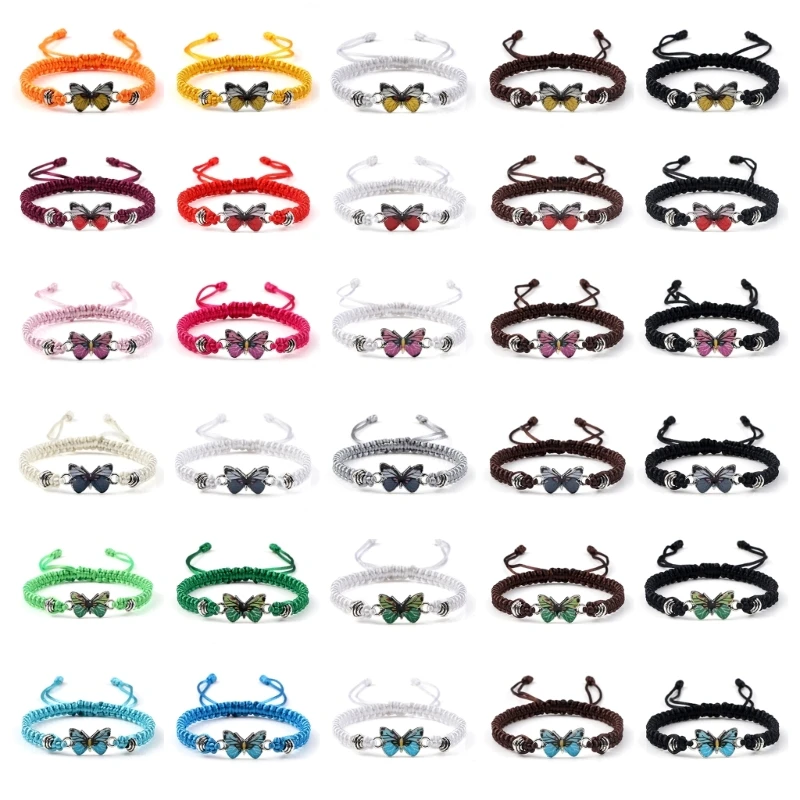 

Handmade Rope Charm Wristband Anklets Boho Jewelry for Women Teen