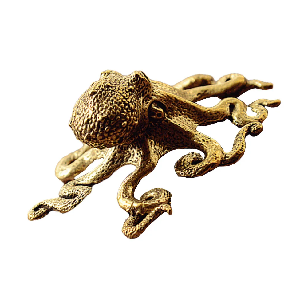 

Octopus Sculpture Statue Figurine Animal Shui Feng Chinese Brass Figurines Copper Decor Vintage Luck Ornament Good Wealth