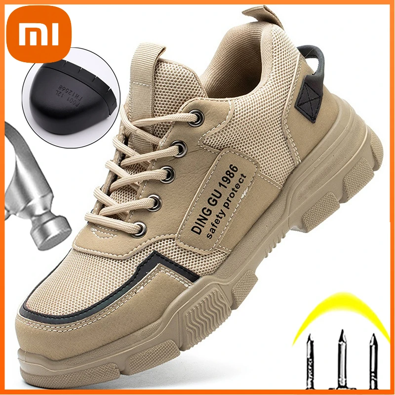 

Xiaomi Lightweight Work Safety Shoes Men Puncture-Proof Work Shoes Sneakers Steel Toe Shoes Indestructible Protective Shoes