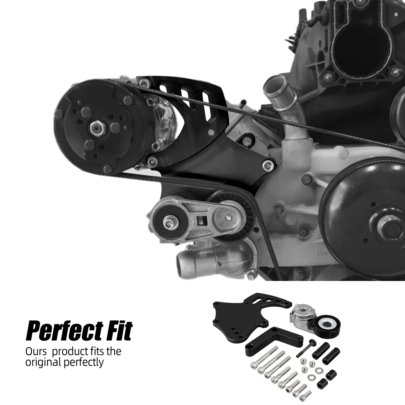 Кронштейн компрессора кондиционера BEVINSEE LS для грузовика с комплектом натяжителя