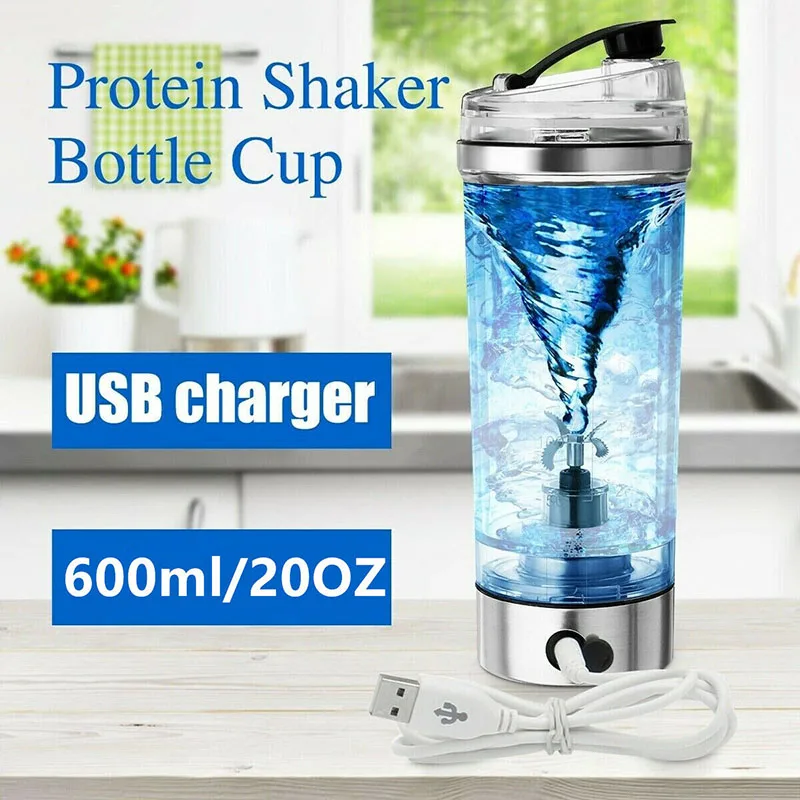 Electric Protein Shaker Cup USB Shake Bottle Large Horsepowe