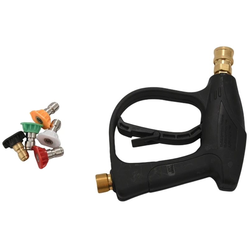 

Пистолет для мойки автомобиля под высоким давлением, макс. 3000 Psi, 5 цветов, сопла быстрого подключения, соединитель шланга M22, наконечник 3,0