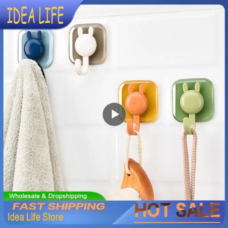 

Home Cartoon Hook Cute Multi-function Wall Hook Key Umbrella Towel Cap Coat Rack Home Storage Accessories Creative Hooks