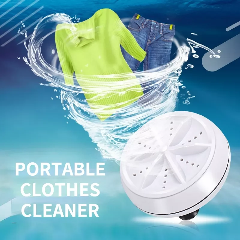 

Ultrasonic Washing Machine Portable Turbo USB Power Remove Dirt Washer Clothing Clean Washing Machine Travel Home Dormitory