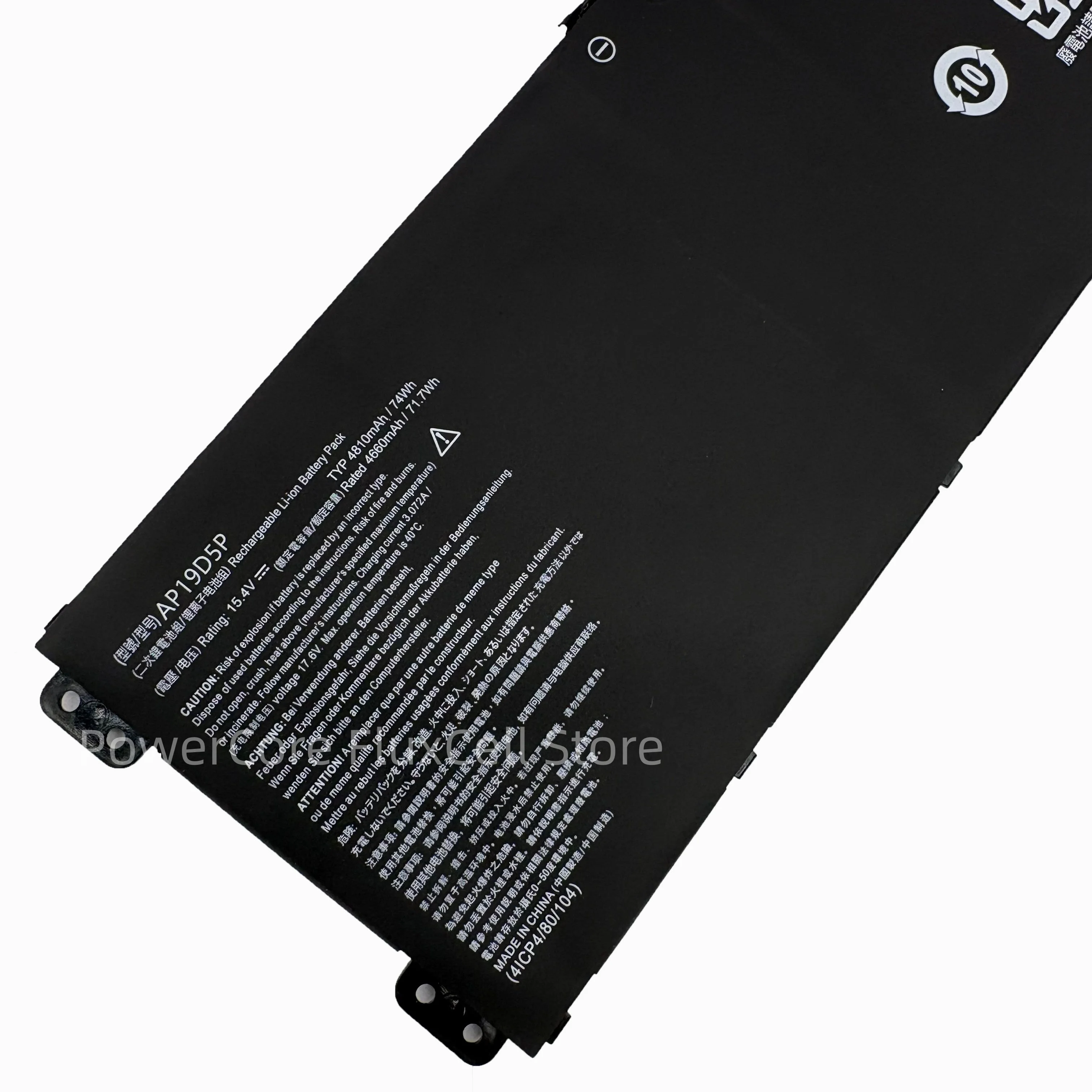 Фото Качественная батарея для ноутбука AP19D5P 15.4V 74Wh 4810mAh для Acer CONCEPTD 3 EZEL CC314 CC315 Predator HELIOS 500 PH517 700 PH717 №4