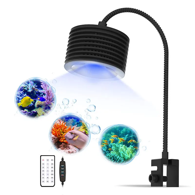 

Lominie Aquarium Lighting LED Fish Tank Lights Reef Lights for Coral with Gooseneck Full Spectrum Saltwater Aquarium Light