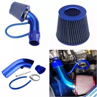 Full Set 3" 76mm Car Cold Air Intake System Turbo Induction Pipe Tube Kit With Air Filter Cone High Flow Performace Racing