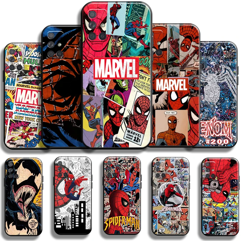 

Spiderman Venom Comics For Samsung Galaxy A71 A71 5G Phone Case Shockproof Shell TPU Carcasa Black Funda Cases Liquid Silicon