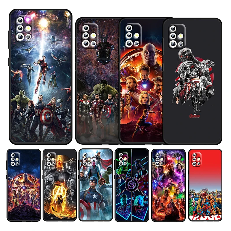 

Marvel Avengers Infinity War For Samsung Galaxy A52S A72 A71 A52 A51 A12 A32 A21S 4G 5G TPU Soft Black Silicone Phone Case Capa
