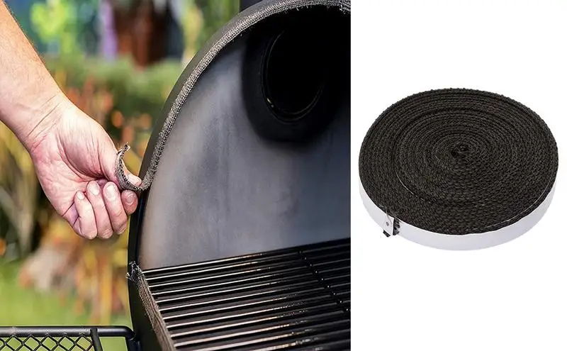 

Flat Gasket Tape For Stoves Self Adhesive Wood Stove Door Gasket High Temperature Sealing Strip For Smoker Gril home accessories