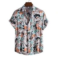 luxury cardigan new summer men casual shirts fashion hawaiian printed short sleeve beach holiday floral shirt streetwear camisa