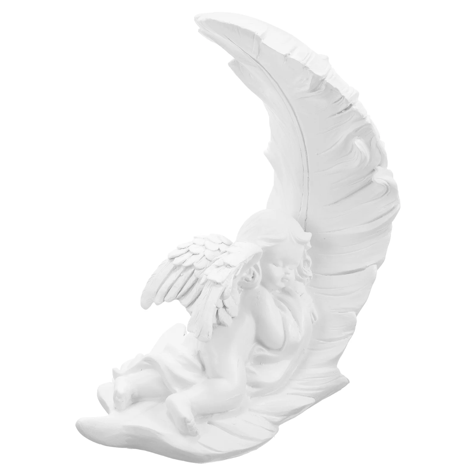 

Angel Ornaments Birthday Decoration for Girl Resin Sculpture Desktop Craft Figurine Delicate Statue Gypsum Baby Outdoor Garden