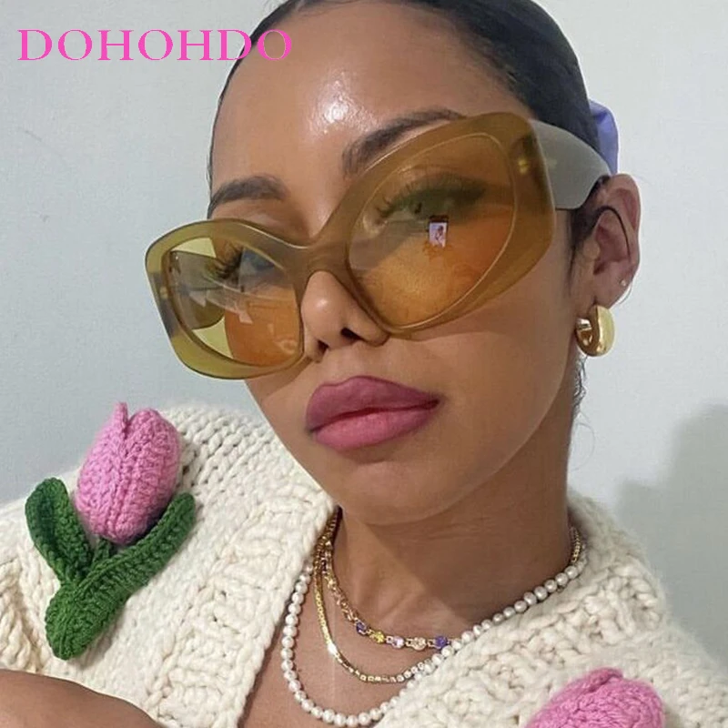 DOHOHDO солнцезащитные очки кошачий глаз женские новые роскошные брендовые