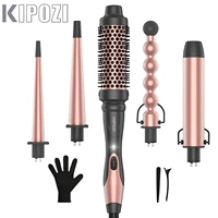 kipozi professional curling iron 5 in 1 hair tools instant heating electric curling iron hot air brush ceramic barrels for woman