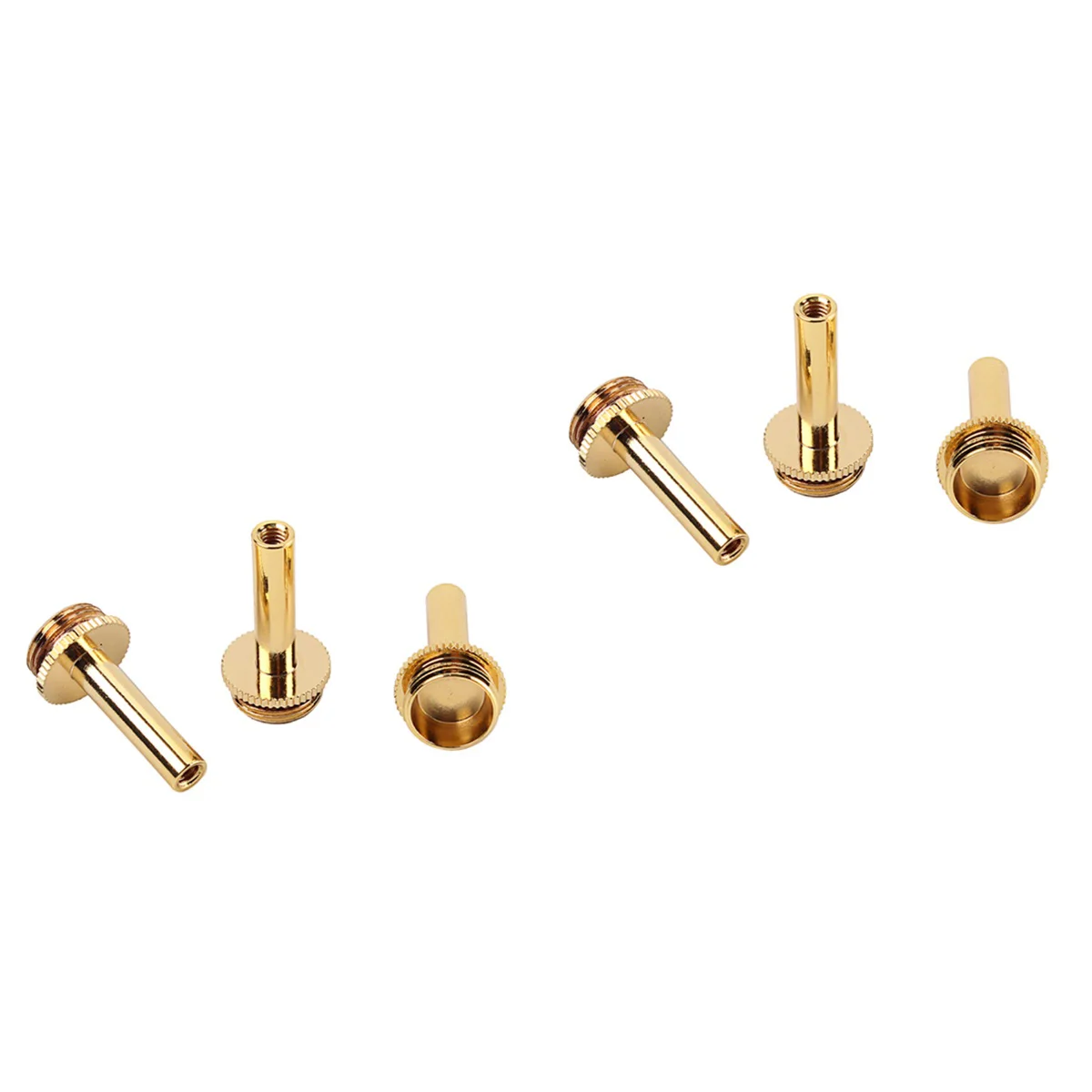 

6 Pcs Trumpet Connecting Rod Piston Key Screw Piston Repair Tool for Trumpet Brass Instrument Accessory CB06 (Golden)