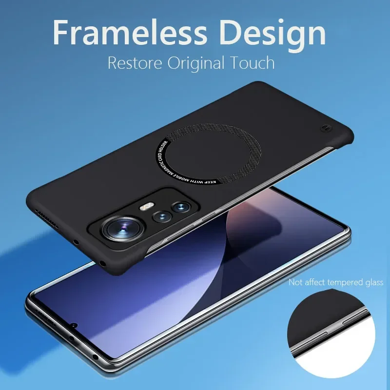 Ультратонкий Бескаркасный магнитный беспроводной зарядный чехол для Xiaomi Mi 14 13 12S