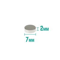 2050100200500pcs 72 mm disc rare earth magnet 7x2mm n35 small round ndfeb magnet 7x2 strong powerful magnetic magnets