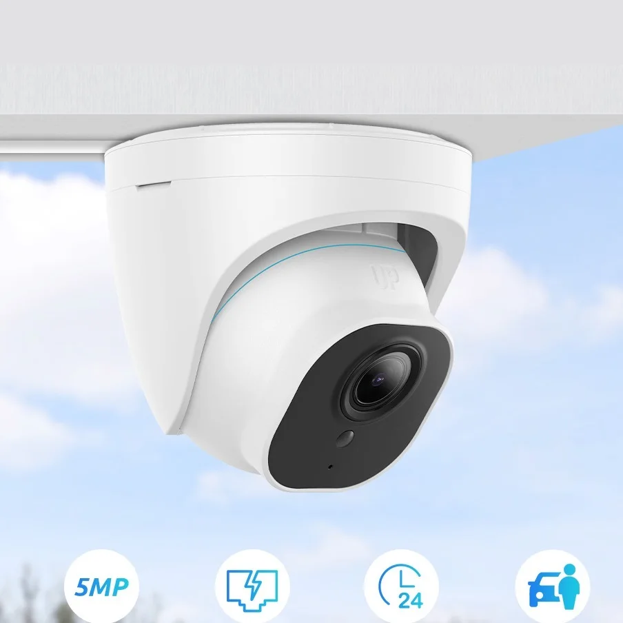 

Новая умная камера безопасности 5 Мп PoE наружная купольная инфракрасная камера ночного видения с обнаружением людей/автомобилей