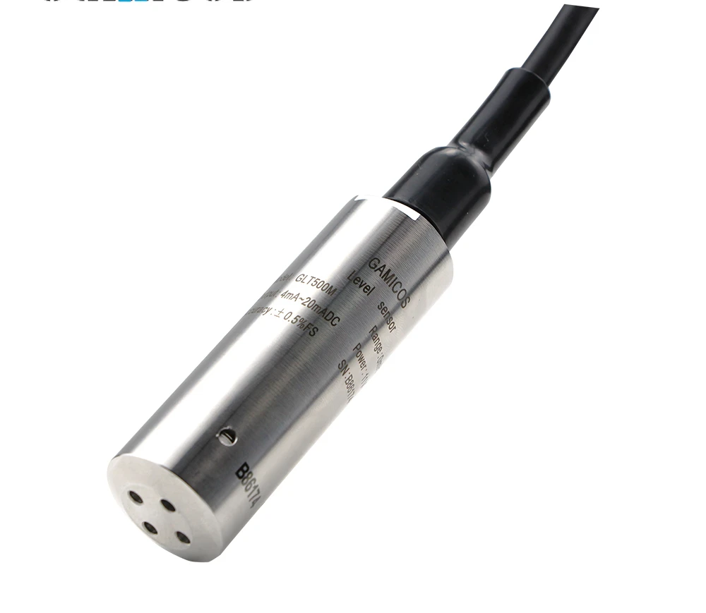 

GLT500 analog 3.3v 4-20mA rs485 hydrostatic smart submersible stainless steel 316 tank water level sensor