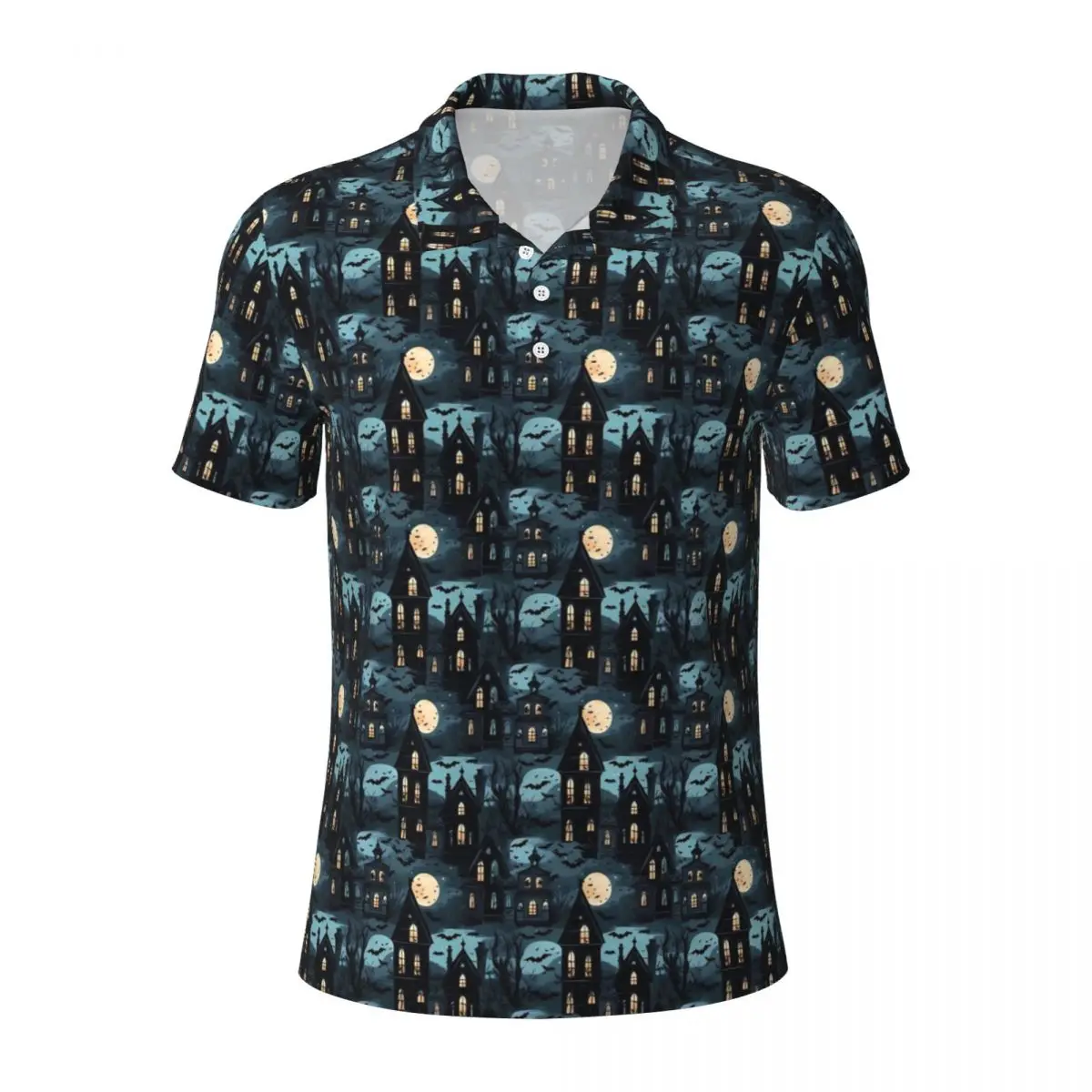 Повседневные мужские футболки поло в стиле Хэллоуин с привидениями