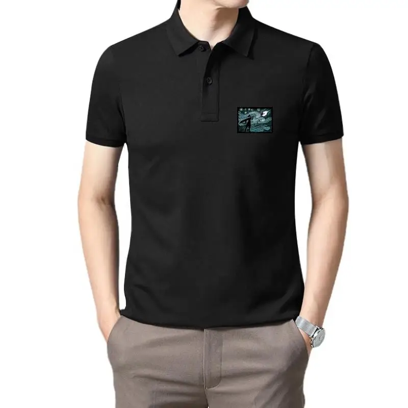 

Golf wear men Black Mens Unisex Final Fantasy Vii Ff7 Logo Cloud Strife Starry Night Pure Cotton polo t shirt for men