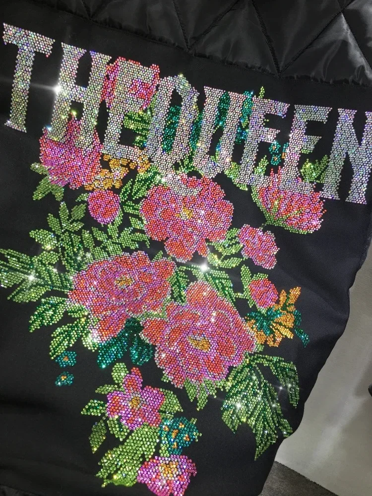 Женская стеганая куртка с длинным рукавом