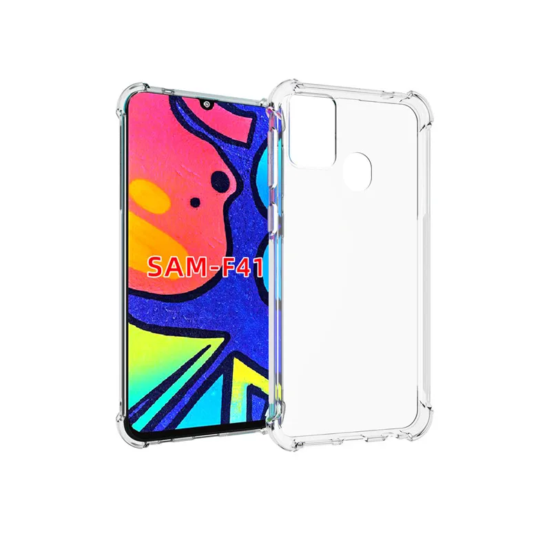 

Прозрачный полноразмерный чехол из ТПУ с четырьмя углами для Samsung Galaxy F41