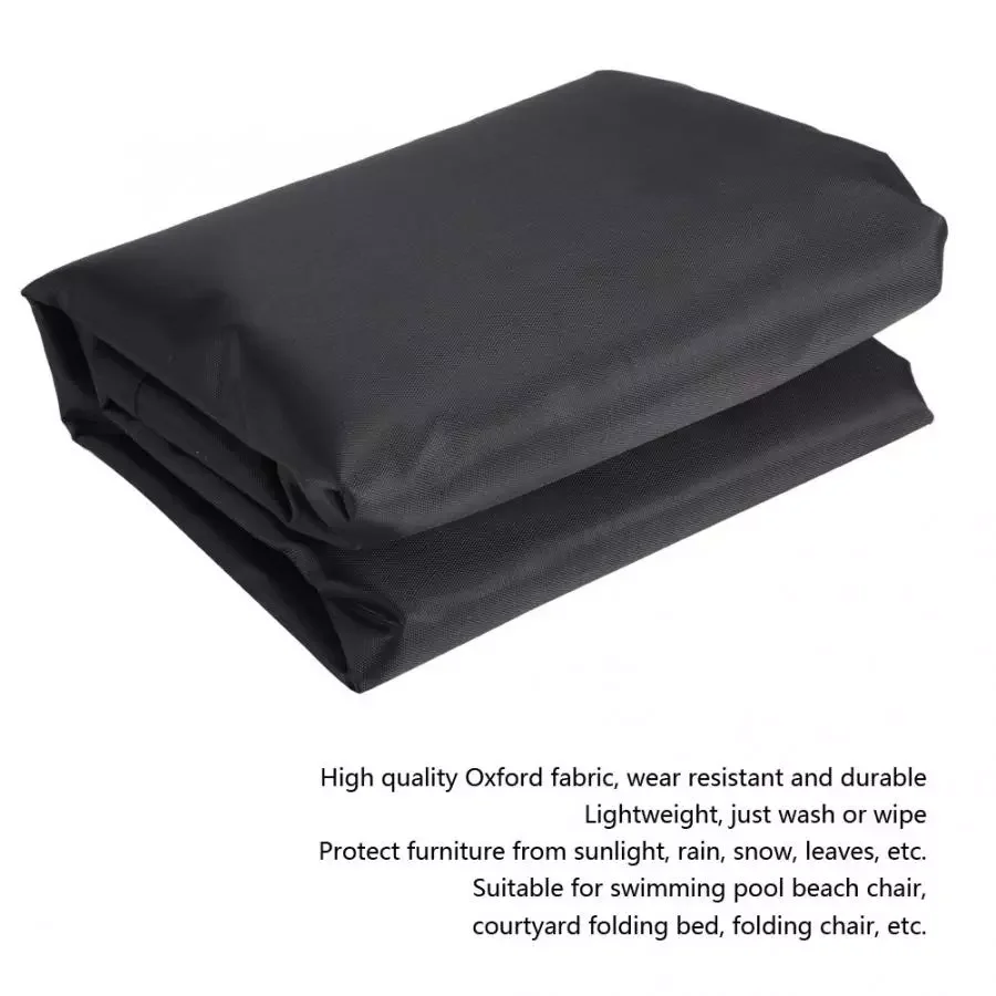 

NEW2023 Black Portable Folding Bed Cover Furniture Dust Proof Protective Cover for Indoor Outdoor Use Folding Bed Dust Cover