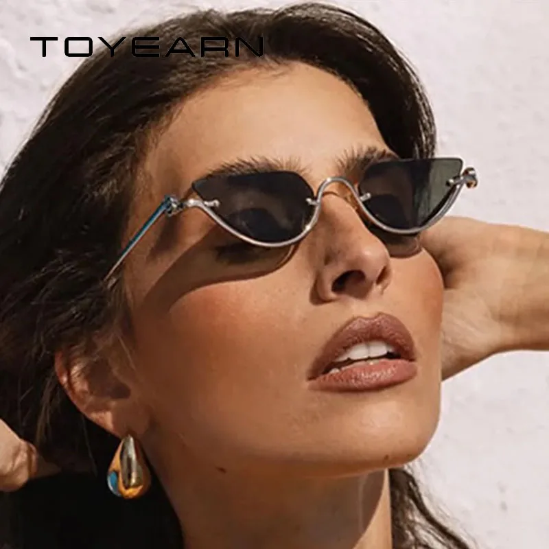 Роскошный брендовый дизайн треугольные солнцезащитные очки кошачий глаз