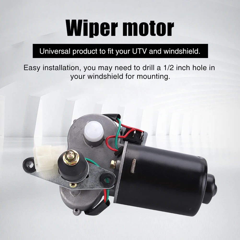 

12V Replacement Parts Copper UV Resistant Electric Windshield Wiper Motor With Switch Two Lines Easy Install Practical Universal