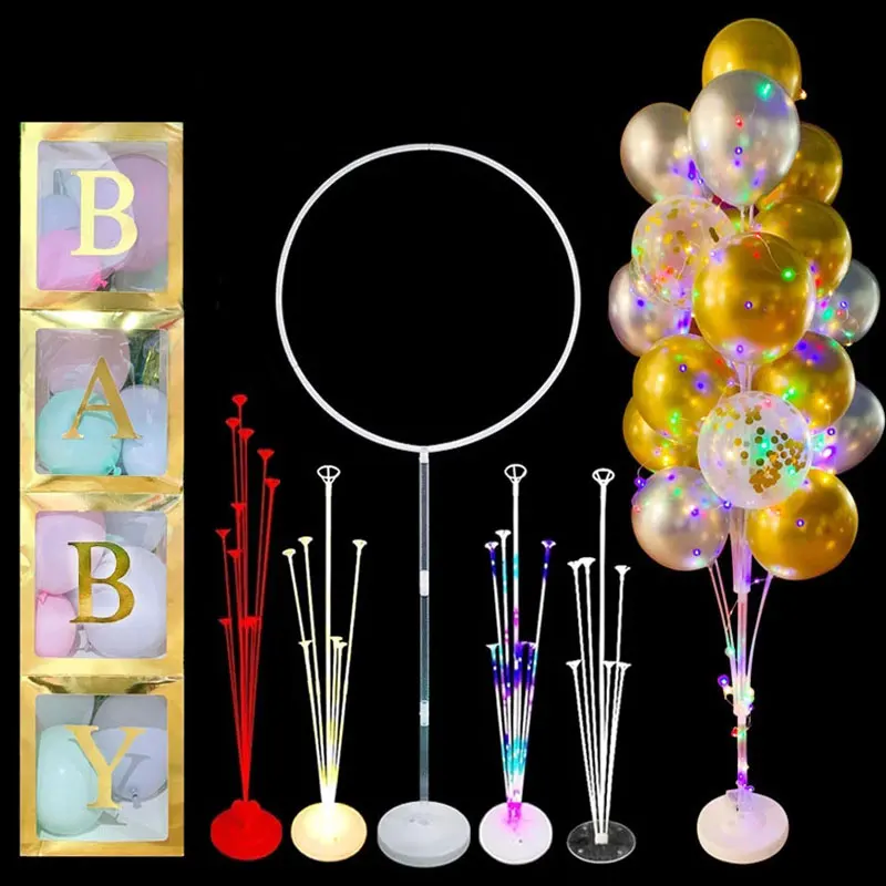 

7/13/19 Tube Balloon Holder Confetti Balloon Stand Column Kids Birthday Unicorn Party Baby Shower Girl Wedding Decoration Supply