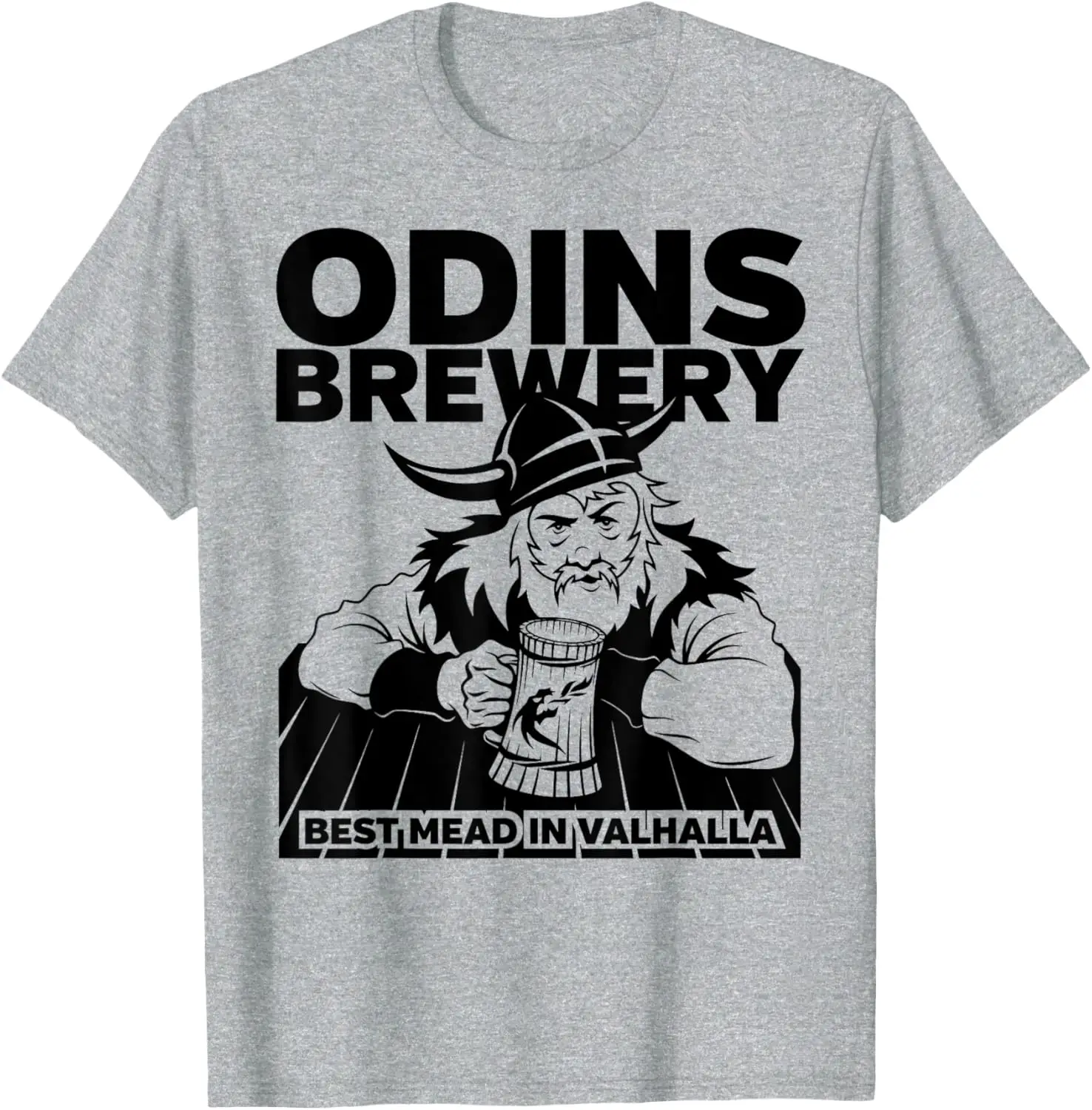 Футболка Odins Brewery Valhalla Nordic Warrior Drinker, 100% хлопок, с круглым вырезом и коротким рукавом, летняя повседневная мужская футболка, уличная одежда (art.: 3920d250bc770) - 3920d250bc770