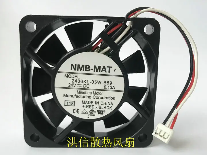 Бесплатная доставка оригинальный NMB 6015 2406KL-05W-B59 DC24V 0.13A 60*15 мм стандартная частота