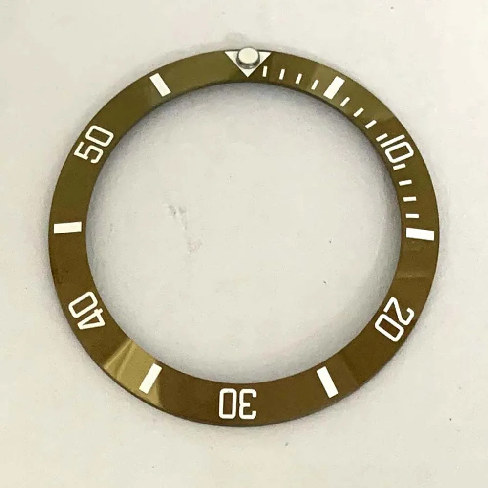 IPS Plating Glossy Color Ring 38mm Ceramic Watch Bezel Insert Fits 40mm Men's Watch Face Watchens Ring Replace Accessories