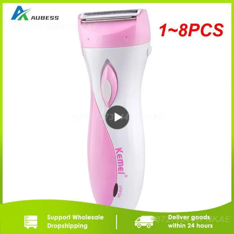 

Электрическая перезаряжаемая Женская бритва Kemei KM-3018, 1 ~ 8 шт., эпилятор для удаления волос, шерстяное бритье, ЕС для всего тела