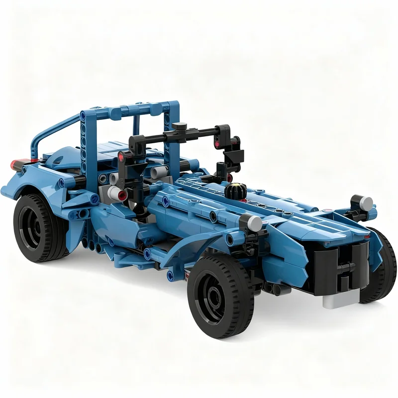 Фото Набор строительных блоков MOC Caterham Seven (524 детали) – альтернативная модель для сборки, архитектурная игрушка, рождественский подарок, креативный конструктор DIY №3