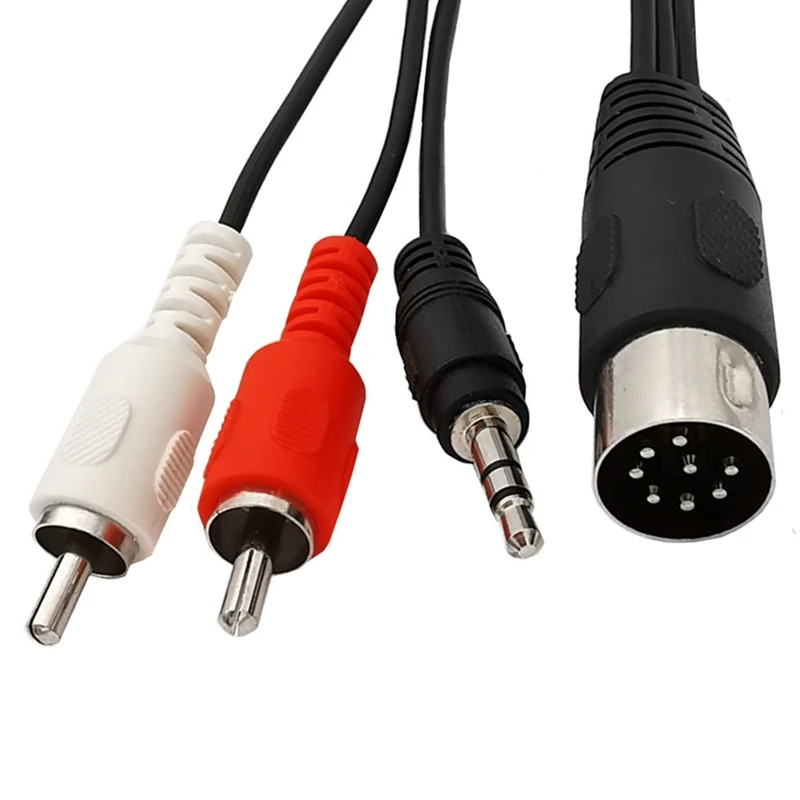 Фото НОВЫЙ DIN 8-контактный штекер DIN 8P к DC3,5 мм + 2RCA штекерный женский кабель Lotus для аудиооборудования, плеер, усилитель, приемник, оборудование №5