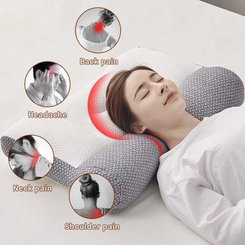 

New Ergonomic Pillow 3D SPA Massage Neck Pillow Partition Protect Neck for All Sleeping Positions Help Sleep Pillow Bedding