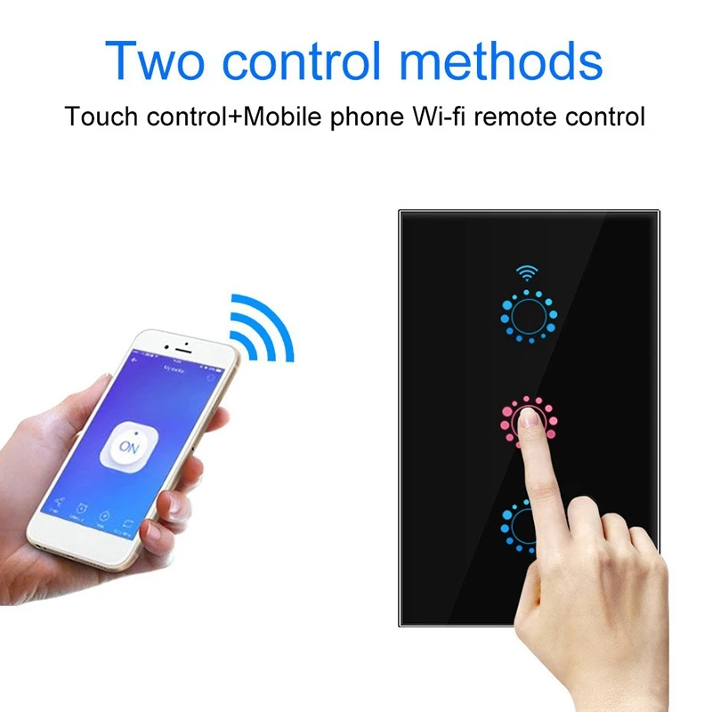Контактный выключатель света Wi-Fi настенный для умного дома
