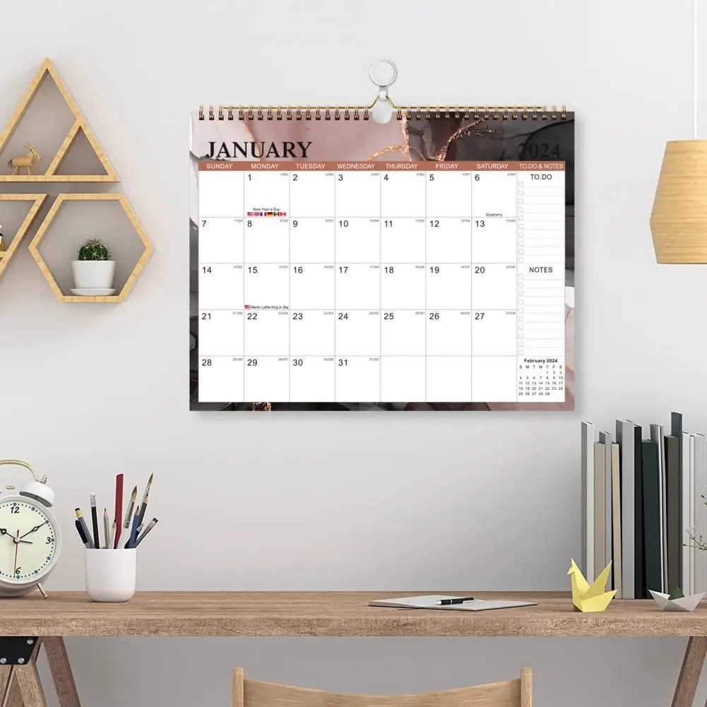 Календарь 2024-2025, настенный календарь 2024-2025, календарь на английском языке, планировщик времени для дома, офиса, школы, ежемесячный Органайзер