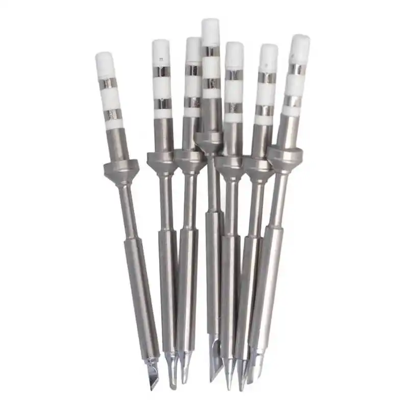 Soldering Iron Tip Set Electric Soldering Iron Tip Kit 7 Types Stainless Steel  Lightweight for TS100 for TS101